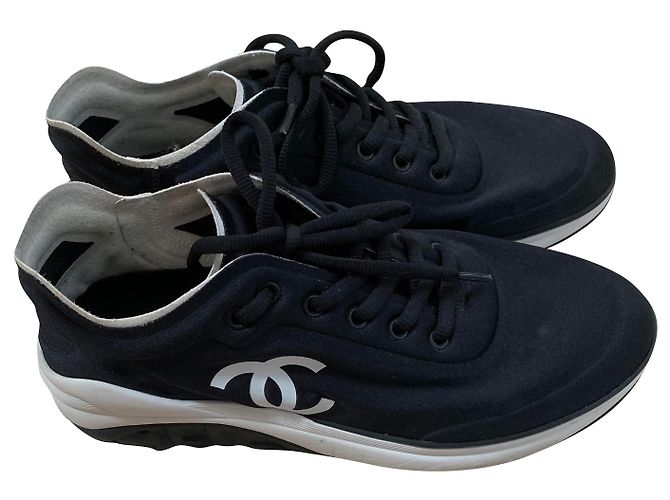 Chanel sneakers morbide bianche e nere Nero Bianco