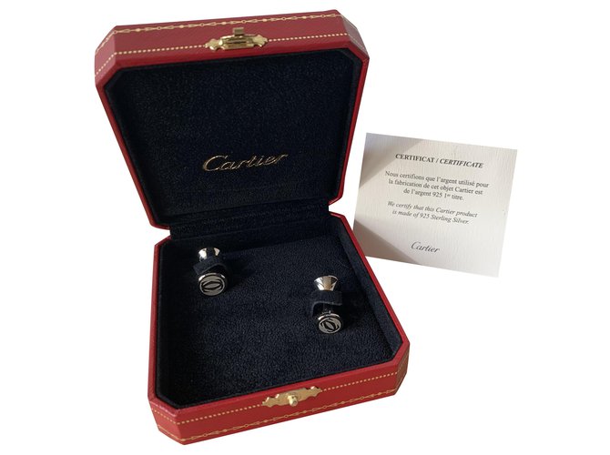 Cartier Cufflinks Silver hardware Silver  ref.218084