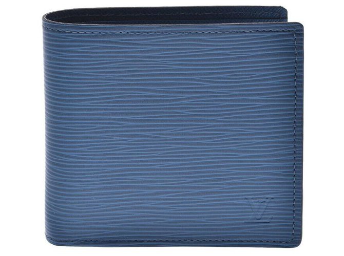Louis Vuitton Geldbörse Blau Lackleder  ref.218102