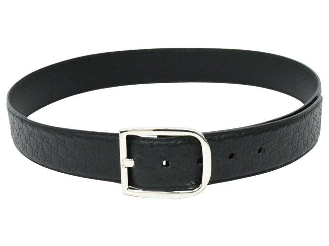 GUCCI Belt Black Leather  ref.217706
