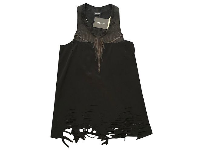 Autre Marque Marcelo Burlon Schwarzes Top aus Polyester