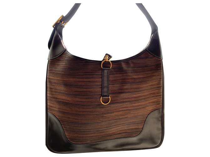 Hermès Trim II bag in Vibrato leather, 35-cm Rare Brown  ref.218130