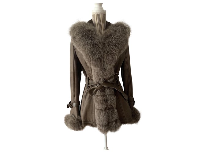 Autre Marque New one Taupe Fur Lambskin  ref.218136