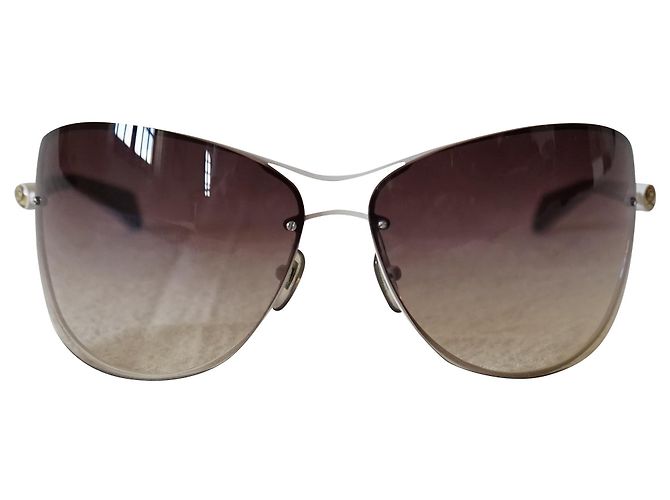 Occhiali da sole oversize Alexander McQueen marrone sfumato Multicolore