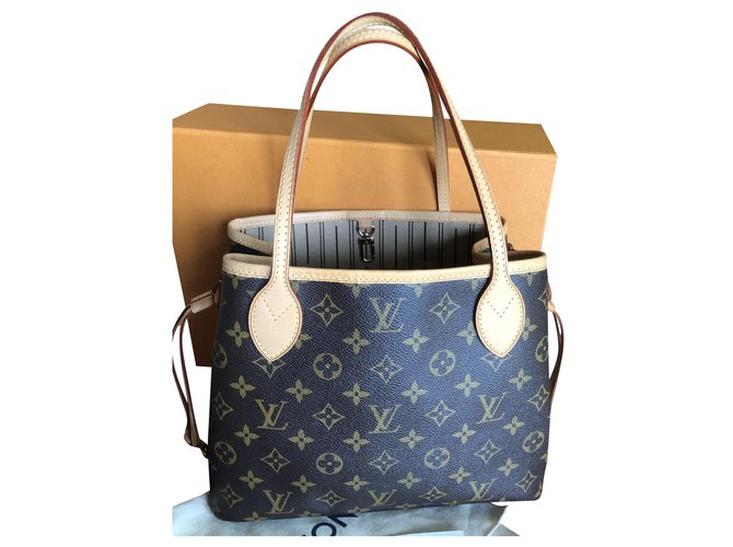 Louis Vuitton Neverfull PM Brown Patent leather  ref.218148