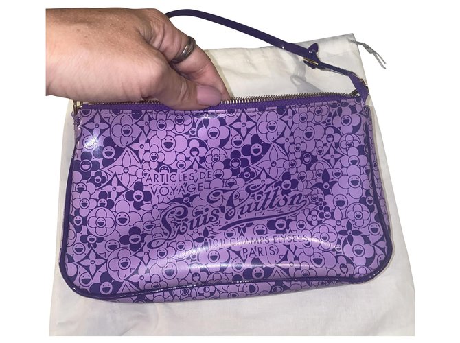 Louis Vuitton Clutch bags Purple Leather  ref.218163