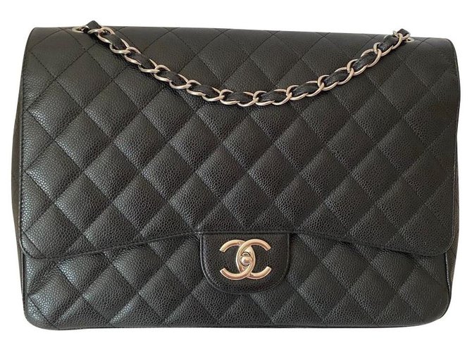 Timeless Chanel Black Leather  ref.218178