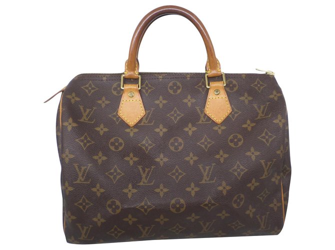 Louis Vuitton Speedy 30 Brown Cloth  ref.218238
