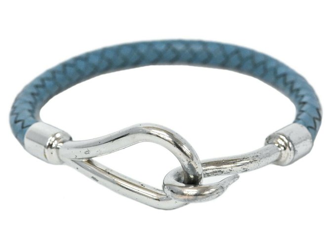 Bracelet Hermès Cuir Bleu  ref.218250
