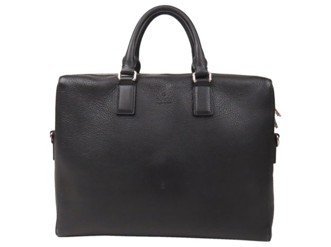 Gucci Business-Tasche aus schwarzem Leder Kalbähnliches Kalb  ref.218330