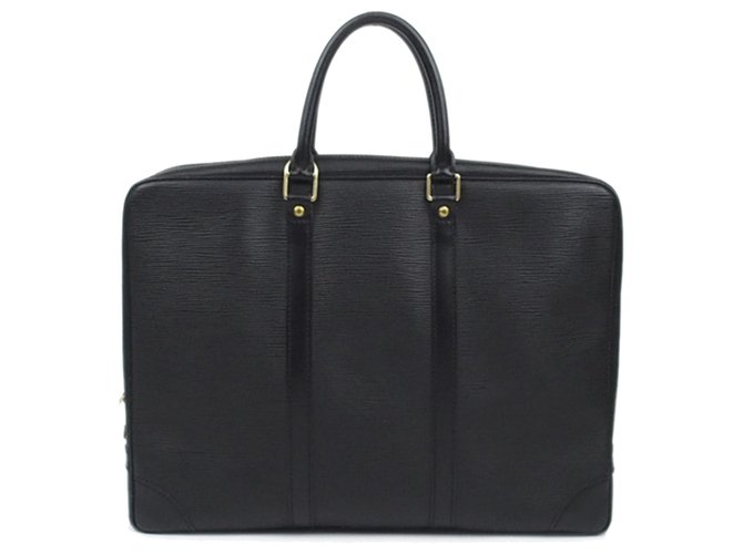 Louis Vuitton Black Epi Porte-Documents Voyage Leather  ref.218346