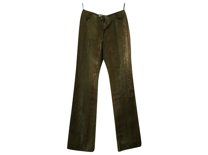 Christian Dior Dior Parade Hose A / H. 2001 Olivgrün