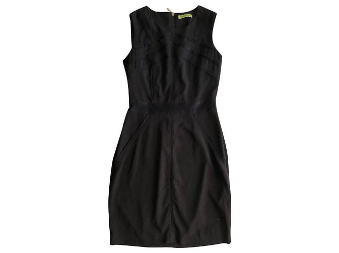 Versace Kleid schwarz mit Muster aus Polyester