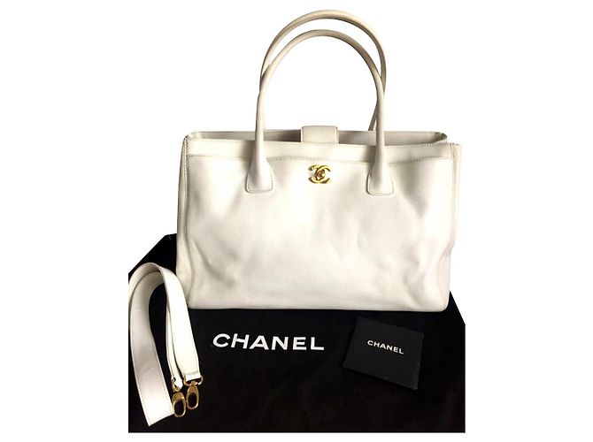 Executive Bolsa executiva Chanel branca GHW Branco