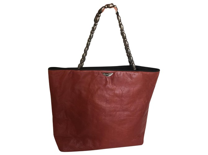 Christian Dior handbag Red Leather  ref.218558