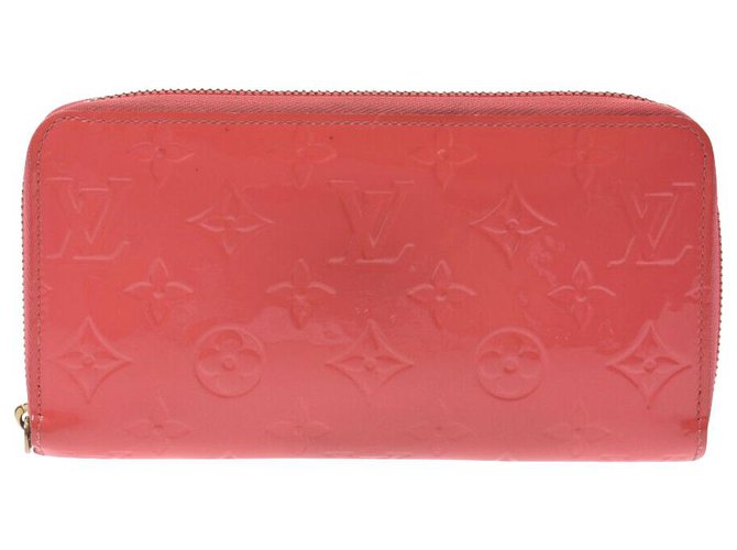 Louis Vuitton Zippy Wallet Cuir vernis Rose  ref.218561