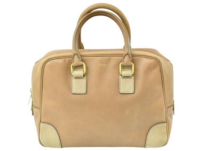 Céline Celine handbag Beige Leather  ref.218568