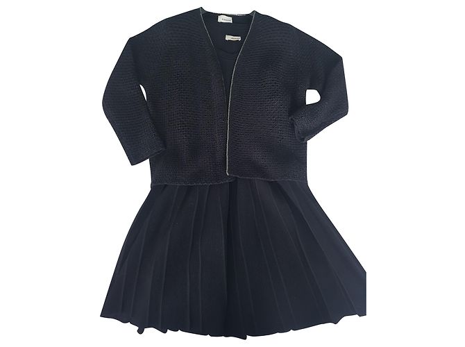Rodier Stretchkleid im Alaïa-Stil Schwarz