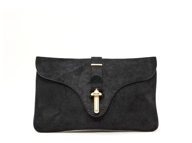 Cartera Balenciaga de gamuza negra Negro