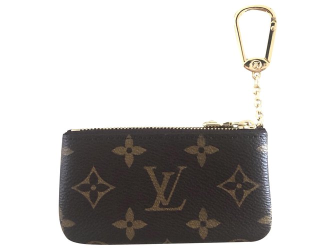 Portachiavi Louis Vuitton in tela monogram Marrone  ref.218753