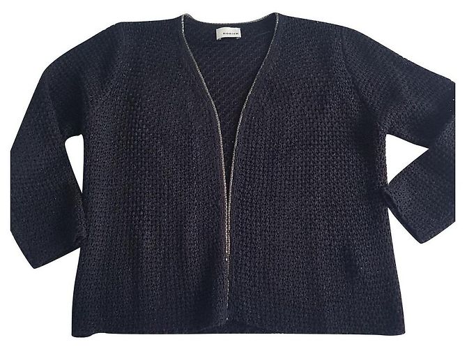 Rodier Strickjacke aus schwarzer Baumwolle