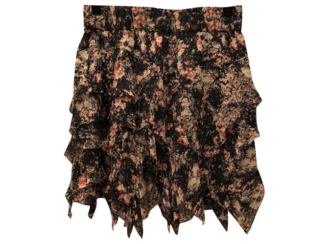 Isabel Marant Etoile Short skirt Grey Dark red Dark grey Viscose  ref.218771