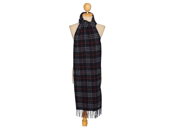 Bufanda unisex Burberry, Largo, luz Roja Azul Azul marino