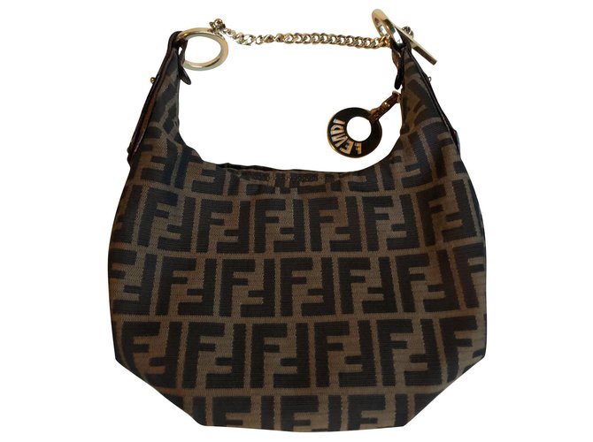 Fendi Handbags Brown Cloth  ref.218803