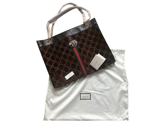 Gucci Black Leather Large Rajah Tote Bag - Yoogi's Closet