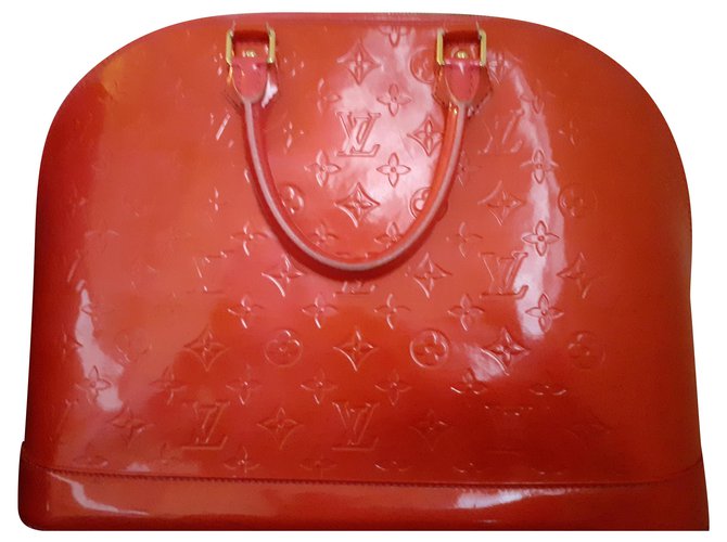 Louis Vuitton Alma Bag in Pink Monogram Patent Leather, Small Model, Dustbag, Very Good Condition