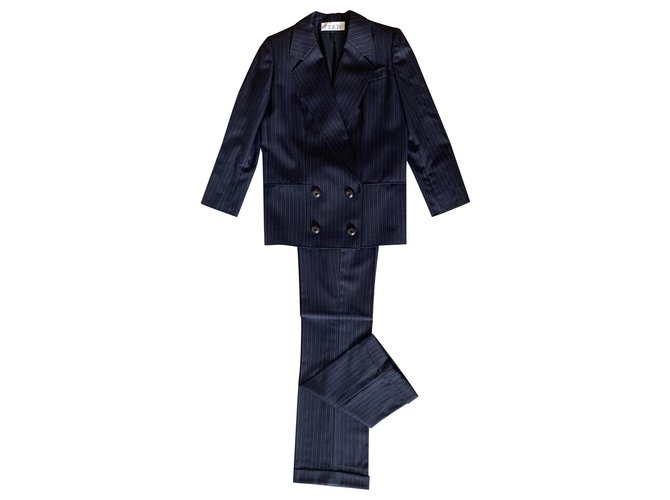 Christian Dior Jackets Navy blue Wool  ref.218835