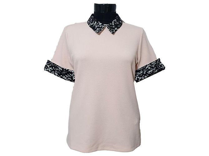 Karl Lagerfeld Bluse Rosa Schwarz Pink