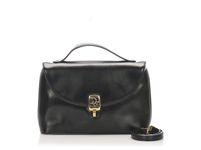 Dior Black Leather Handbag Pony-style calfskin  ref.218914