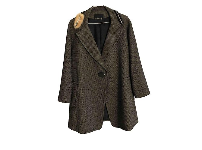 Autre Marque Abrigo de algodón HANU Y Heather Gris