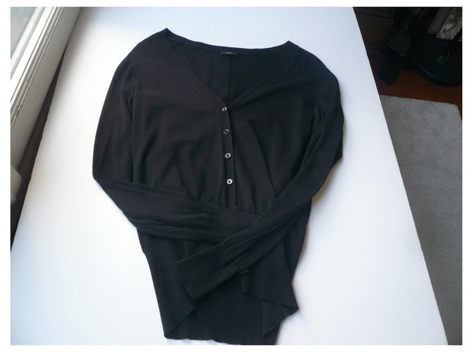 JOSEPH Basic silk and cotton vest TM Black  ref.219197