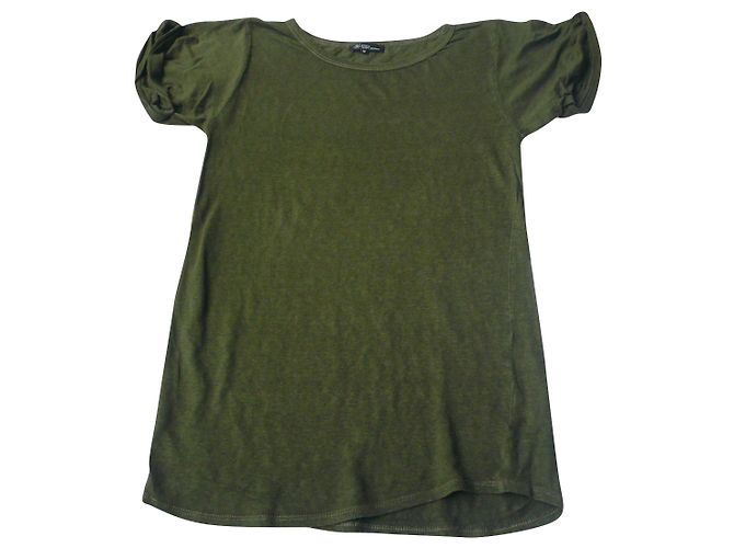 ISABEL MARANT ETOILE Camiseta lin vertTM Verde oliva