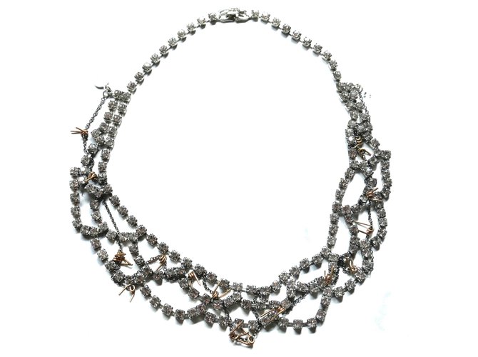 Tom Binns Collar de cristal y alambre de púas Plata Vidrio  ref.219208