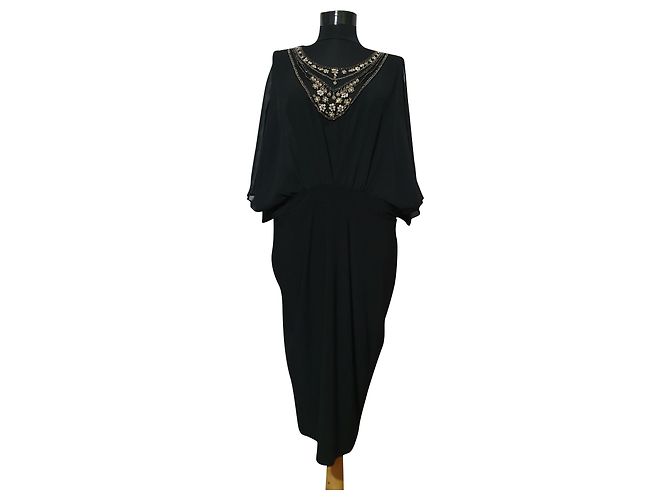 Autre Marque Orna Farho Schwarzes Kleid Größe 46