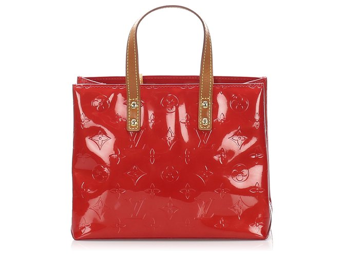 Louis Vuitton Red Vernis Reade PM Cuir Cuir vernis Rouge ref.219326