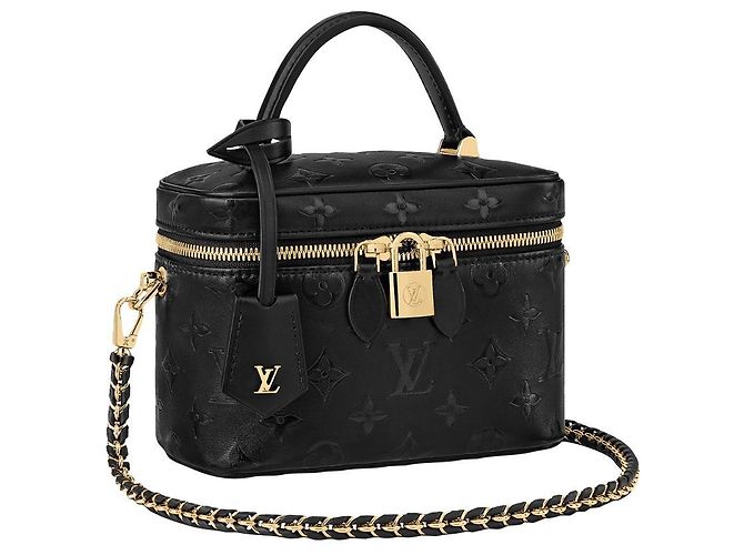 Louis Vuitton Vanity PM Handtasche aus schwarzem Leder