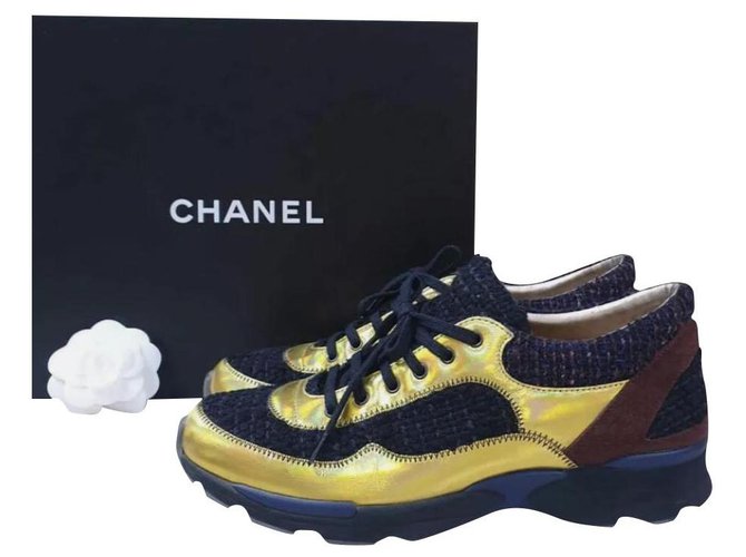 CHANEL Sneakers in tweed multicolor Sz.39 Multicolore  ref.219348