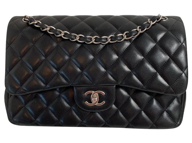 Timeless Chanel Negro Cuero  ref.219365