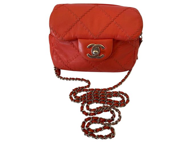 Timeless Chanel Red Leather  ref.219384