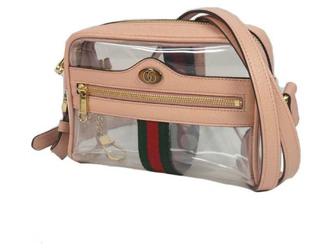 Gucci Ophidia Mini Transparent Bag in Pink
