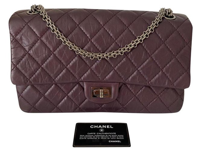 2.55 Chanel Púrpura Cuero  ref.219435