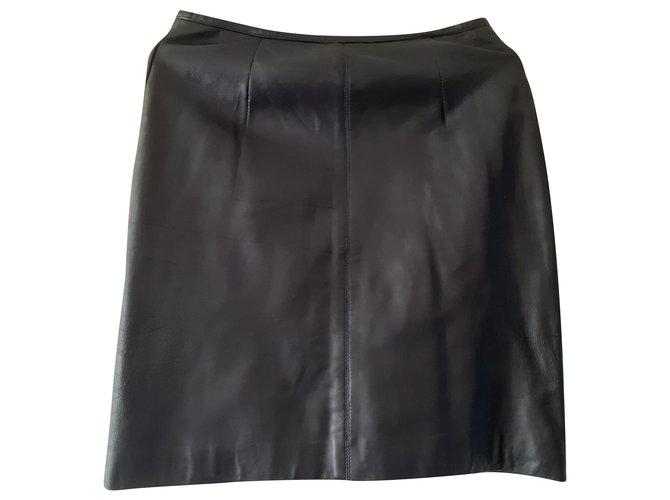 Autre Marque Skirts Black Lambskin  ref.219460