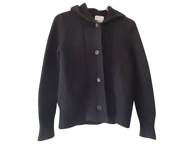 Eric Bompard Kapuzenjacke aus Kaschmir Schwarz