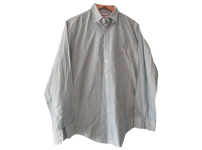 Autre Marque Camisa Arrow Traditionals de algodón Eggshell Verde claro Blanco roto