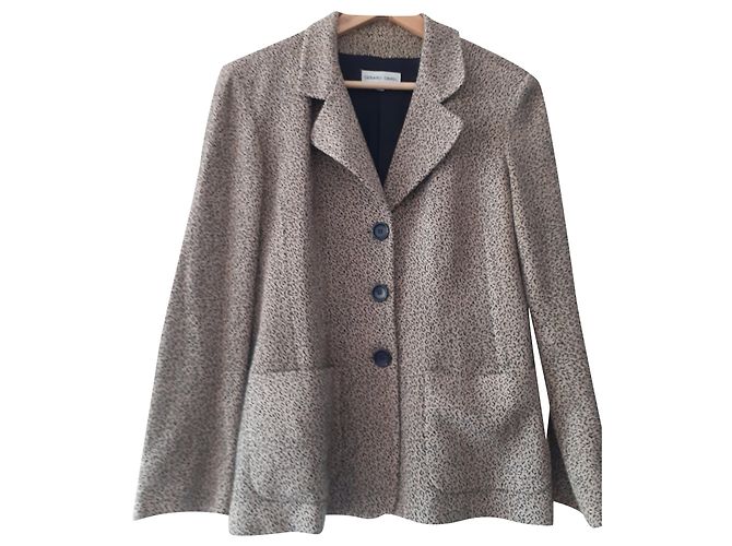 Autre Marque Giacca in acrilico e poliestere nero e beige