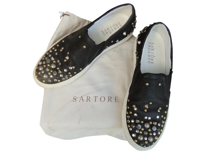 Sartore p loafers 36,5 Black Leather  ref.219541